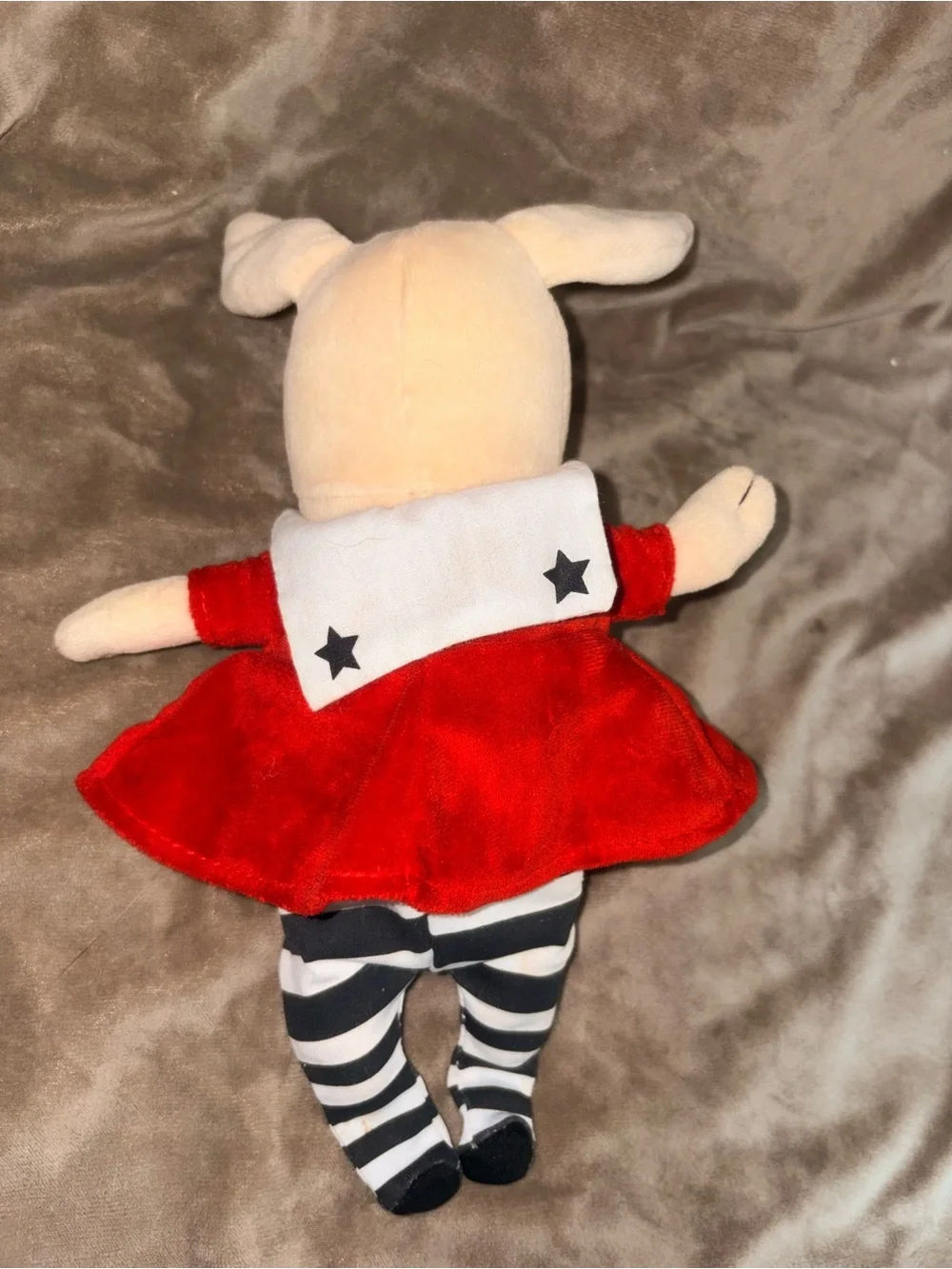 Vintage Olivia the Pig Plush Doll – Red Dress & Striped Tights